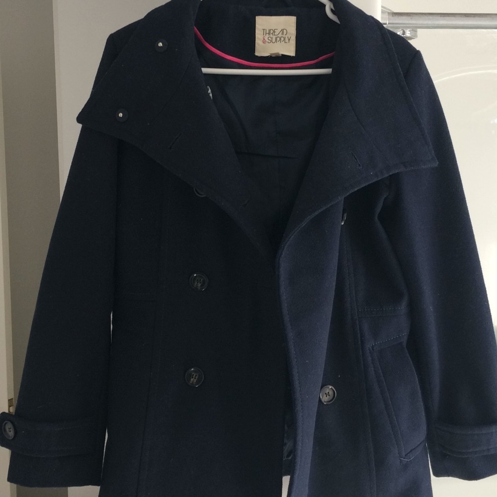 Navy Pea Coat: Good Condition